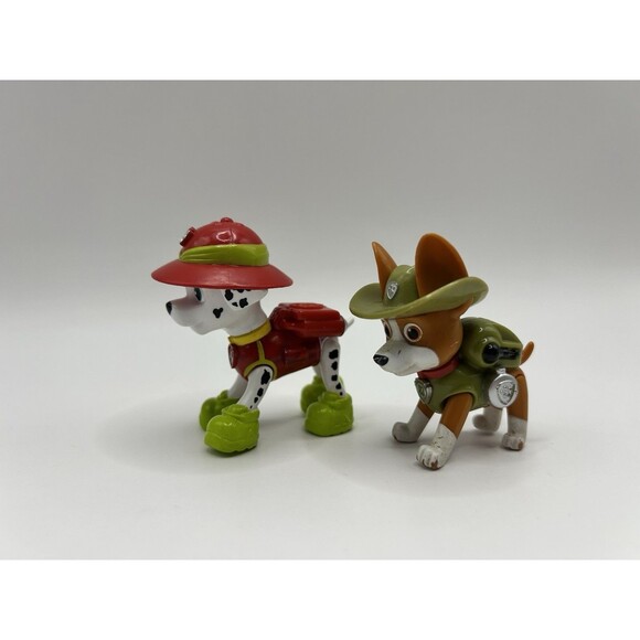 Paw Patrol Figures Tracker + Marshall Jungle Rescue Replacement Toy Figure Lot - Picture 7 of 11